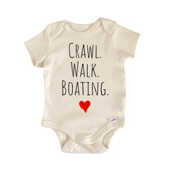 Crawl Walk Boating Newborn Baby Onesie® Bodysuit