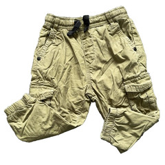 Kids Baby Khaki Cargo Utility Pants Trousers 12-18 M Elastic Waist Drawstring