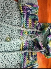 Crochet hooded Cardigan, Handmade, Baby Clothes, unisex Girl boy Crochet Baby