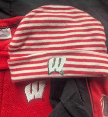 Wisconsin Badger Mixed lot, size 0-3 months, pajamas, bodysuits, bib and hat