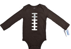 Carters Baby Football Collectible Bodysuit Long Sleeve Lace Print Boys Size 3m