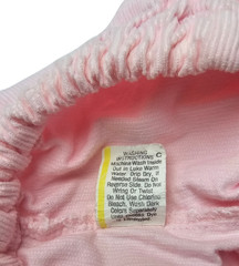 Vintage ’90s Girls 12 Month Pink Corduroy Pants Elastic Waist Lilac Hem Pull On