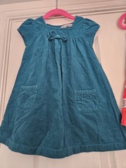 Bundle of 2 girls corduroy dresses from John Lewis age 9-12 & 12-18 months