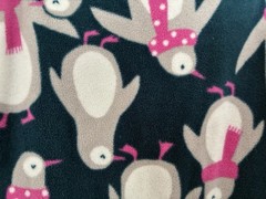 Carter’s Baby Girls 1-Piece Cute Penguin Fleece Zip-Up Long Sleeve PJs Blue 12M