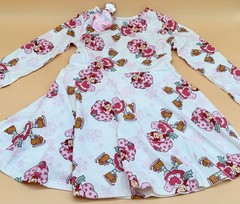 Strawberry Shortcake Toddler Girl White Long Sleeve Dress New Size 5T
