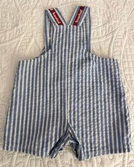 Vintage Cradle Togs Baby Boy Baseball Romper Stripes Red/White/ Blue Size 3-6M