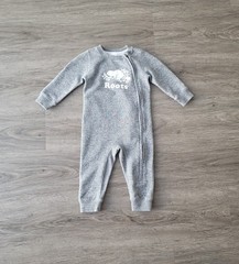 Roots Baby Organic Cotton Blnd One Piece Gray Baby Clothing -LG 12-18MO
