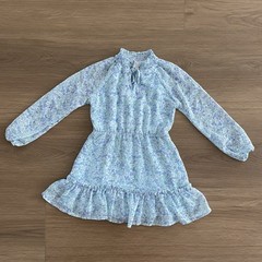 GB Girls Light Blue Floral Chiffon Dress Baby Girl’s Size 2T