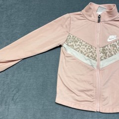 Nike Track Jacket Girls Toddlers 4T Pink Full Zip Mock Neck Swoosh Logo Sports