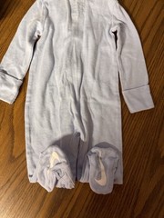 Nike Blue Footed Zip One-Piece Sleeper 6 Months Long Sleeve Cotton Blend