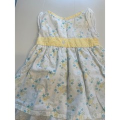 Disney Winnie the Pooh Dress Baby Girls 18M Vintage Floral Eyelet Lace Yellow