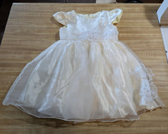 Baby Oogle Size 2T Polyester Sequin100 Polyester Lined Off White Dress