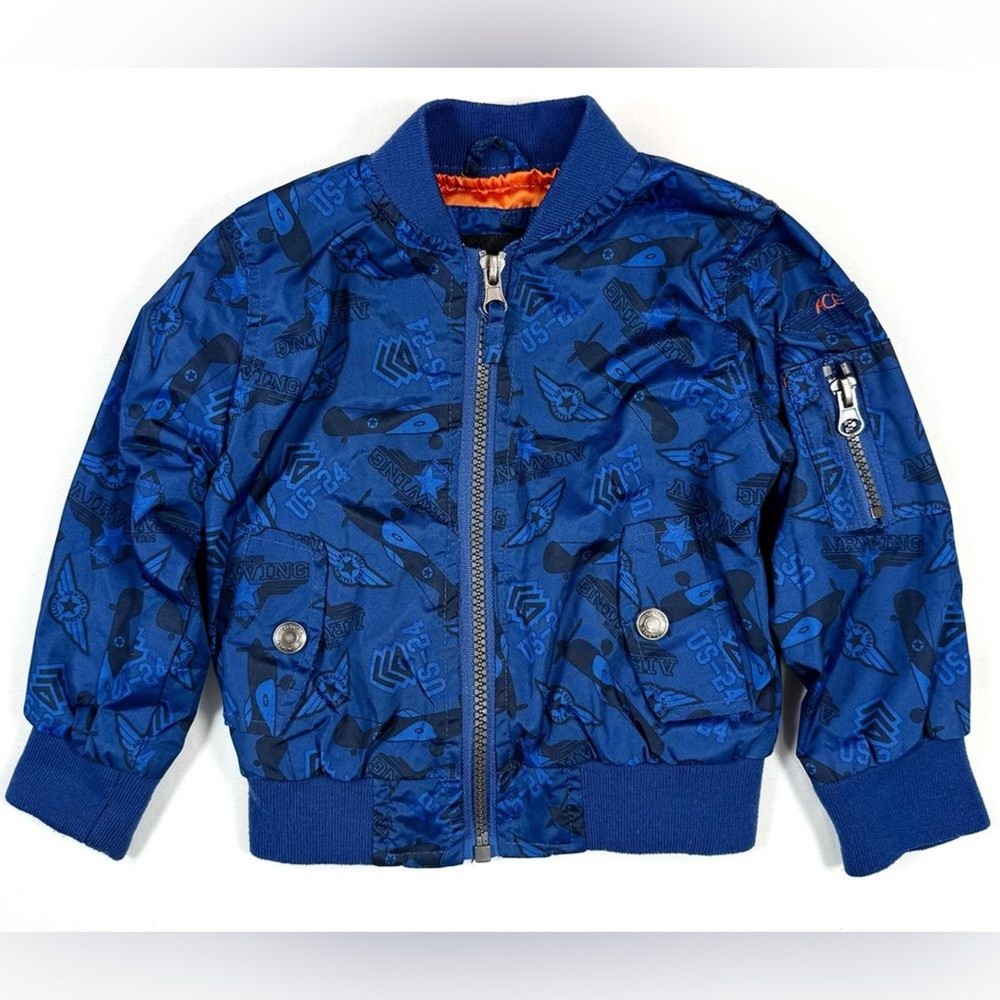 IXTREME Boys Bomber Jacket 24M Airplane Aviator Pilot Flight Military Style USA
