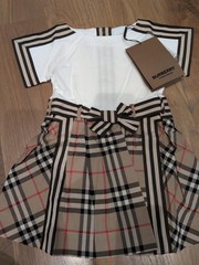 Nwt Burberry Raglan Rhonda Dress In Archive Beige Size 18 Months 18m 86cm