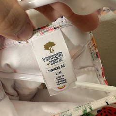 Tucker + Tate Tropical Fruit Ruffle One Piece Swimsuit White 12M Baby Girl
