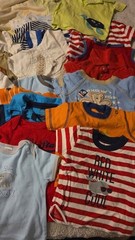 Infant Baby Boys 0-3 months Short Sleeved Tops, Shorts,Rompers 82 Pieces
