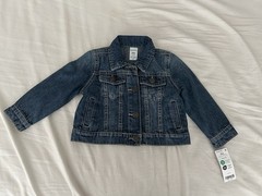 Carter’s Blue Denim Jacket 18 Months Button Front Pockets Long Sleeve Unisex