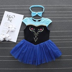 NEW Princess Ana Frozen Baby Girls Tutu Jumpsuit Headband Costume Halloween