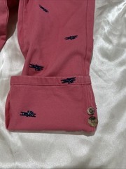 NEW 2014 JANIE & JACK 3T ADJUSTABLE SALMON PINK TWILL PANTS BLUE BI PLANES