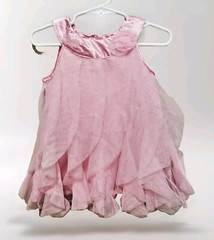 Baby girl ruffle dress, sleeveless, Healthtex, pink, 18 mos