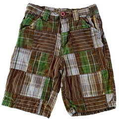 2009 CRAZY 8 In The Tropics Plaid Patchwork Bermuda Pocket Walk Shorts 3T 3 Yrs