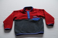Patagonia Toddlers Lightweight Synchilla Snap-T Pullover NC3 Red Multi Size 2T