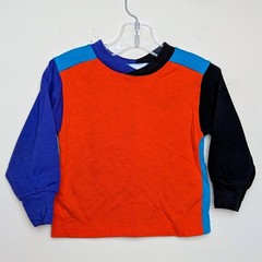Vintage Carter’s Colorblock Bright Color Long Sleeve Shirt 90s Made in USA 2T
