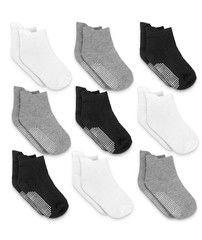 Infinno Baby Non Slip Ankle Socks 9 Pairs – Toddler 1-3T, Assorted – 9