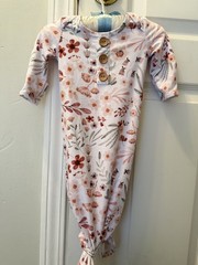Caden Lane “Henlee’s Hydrangea” Knotted Gown Newborn