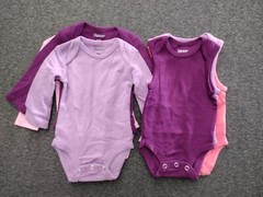 Hanes Baby Ultimate Flexy 6 Pack Short/Long Sleeves Bodysuit Boys & Girls 0-6 M