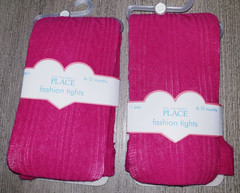 the CHILDRENS PLACE baby girls NEW NWT MAGENTA FASHION TIGHTS 2 PAIR 6-12 MONTH