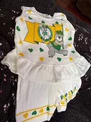NBA Boston Celtics Baby 9 Months White Logo 2 pc