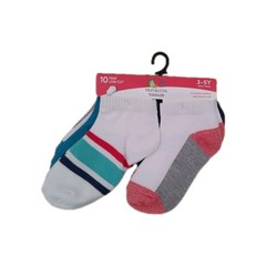 NEW Fruit Of The Loom Toddler Boys Low Cut Socks 10-Pack Size 3-5 Years Colorful