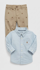 Gap Baby Brannan Bear Outfit Set, Bleach Blue (3-6 months)