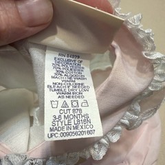 New Vtg Little Precious Baby 2 Pc 3-6 M Outfit Bloomers Bottoms pink Rose lace