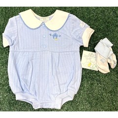 Vintage Y2K Little Impressions Bodysuit & Booties Set Size 3-6 M Blue Birdhouse