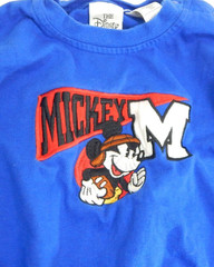 Disney Store Vtg 90’s Romper 18 Months Baby Mickey Mouse Football Embroidered