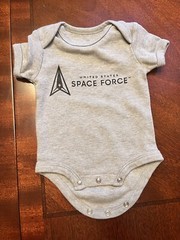 United States Space Force Baby Musk Cotton Bodysuit Size 0-3 Months