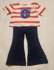 NWT Old Navy Mermaid Graphic Tee Flared Pants Outfit 2PC Set Baby Toddler Girl