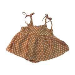 No Brand Baby Girl One Piece/Dress Gold Flowers