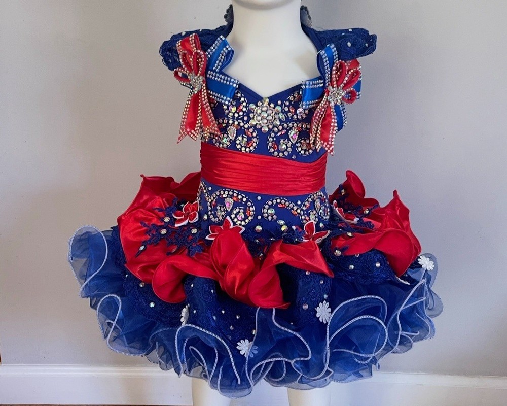 Girls’ 3T Independence Day Dress Red/White/Blue 4th of July Summer Fashion