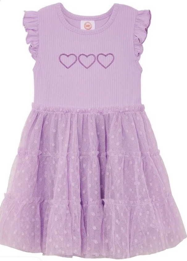 Baby Girl/Toddler Wonder Nation Ribbed Purple Tutu Dress Girls Sz 12 Months