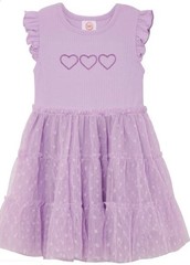 Baby Girl/Toddler Wonder Nation Ribbed Purple Tutu Dress Girls Sz 12 Months