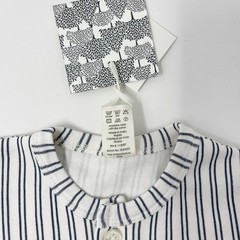 New Kate Quinn 3-6m Set of 2 Short Sleeve Henley Bodysuits Stripe & Rainbow