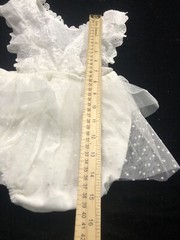 Unbranded Romper Skirt Tul Baby Girl Size 1 Year White Button Sleeveless