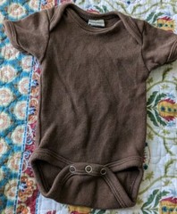 Unknown Brand Brown One Piece Gender Neutral Newborn Size 100% Cotton
