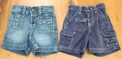 Gap SHORTS LOT Toddler Boys 12 18 Months Navy Cargo Denim Jeans
