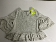 Crazy 8 Baby Girls Long Bell Sleeve Gray Sweater Blouse Size 2T