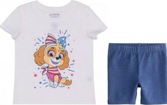 New 2 Piece Jumping Beans Paw Patrol Tee Shirt & Bike Shorts Outfit 4T NWT
