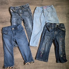 Toddler Girl Jeans Lot 2T – Gymboree TCP Arizona Cute Hearts & Leopard Cuffs